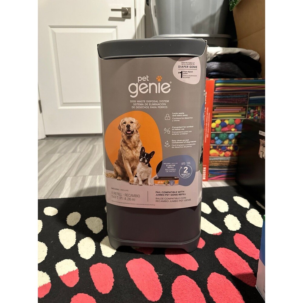 Brand new Pet Genie Dog waste disposal system with 4 refills